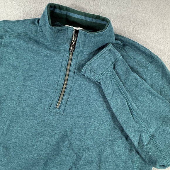 Tommy Bahama Other - Tommy Bahama Mens Quarter Zip Pullover Sweater Reversible Green Cotton Size XL